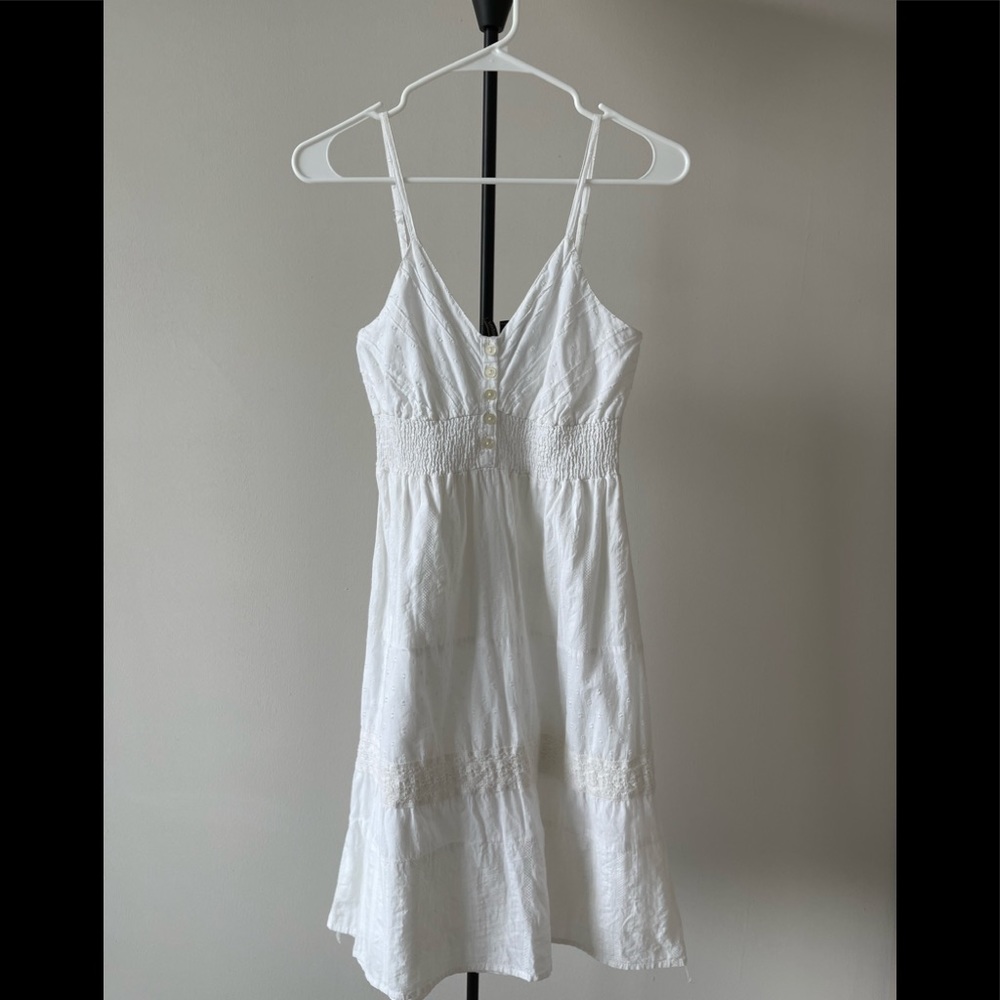 PASSPORT - Small - White Knee Length Dress - Lightly Used (No tags)